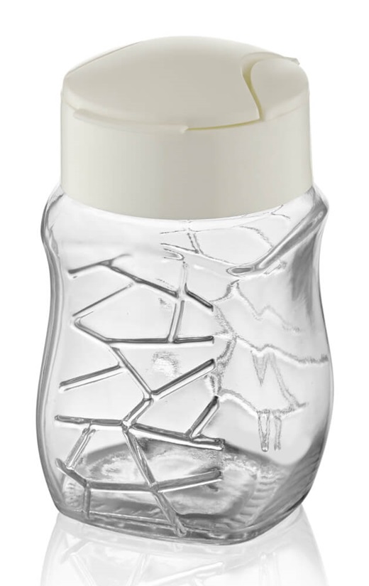 Солница стъкло с пвц капаче 100мл Lux №C-00280