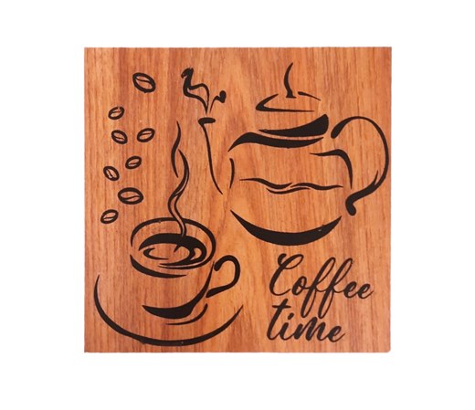 Подложка за топло дърво декор Coffee time 16 х16см