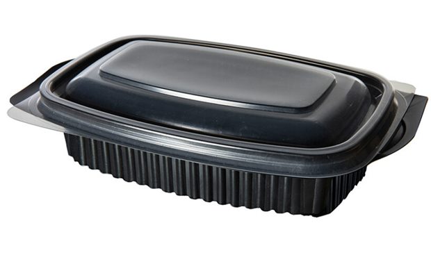 Кутия за топла храна черна с капак 500мл /50 броя в стек/