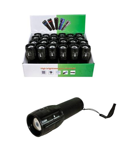Фенер LED метален Zoom POLICE 10см №BL-8400 /24 броя в кутия/
