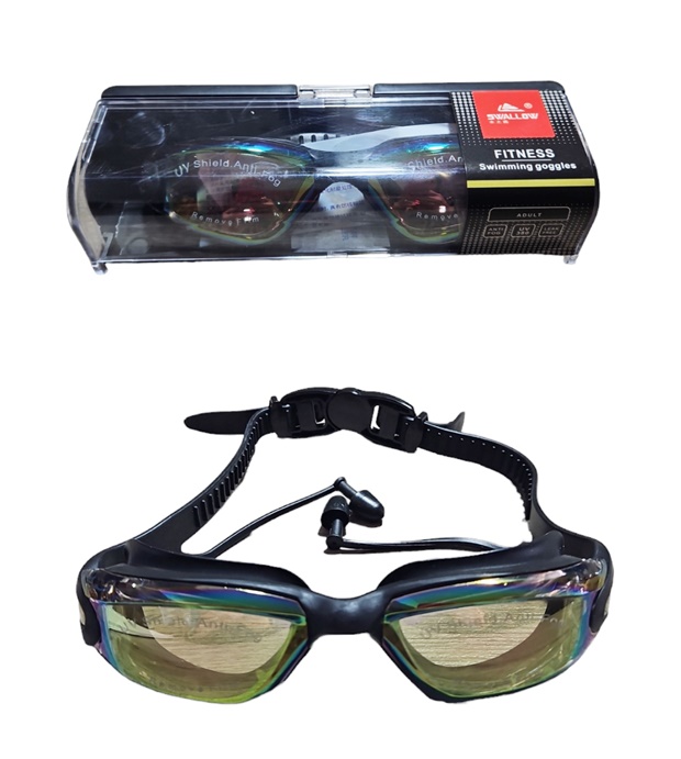 Очила за плуване за възрастни в кутия силикон UV380 ANTI FOG №MC-5