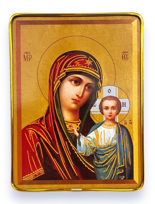 Икона на стойка Богородица с Исус Христос 20х15см №D1