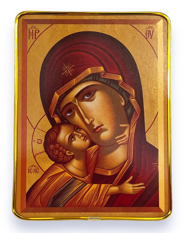 Икона на стойка Богородица с Исус Христос 20х15см №A9