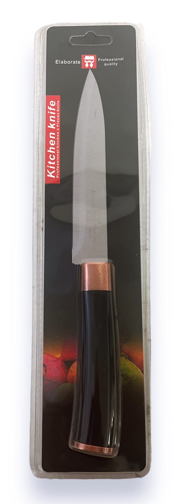 Нож Gentleman Knife черна дръжка с розово злато 12.5см №