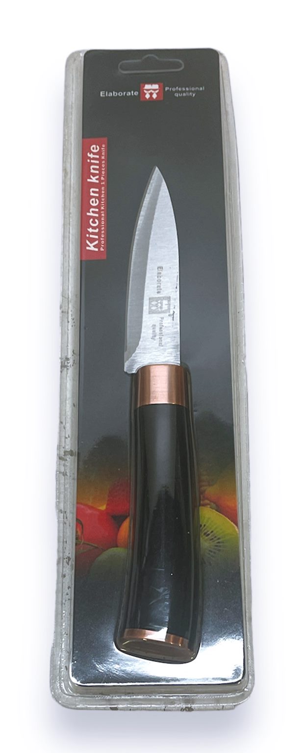 Нож Gentleman Knife черна дръжка с розово злато 9.5см №