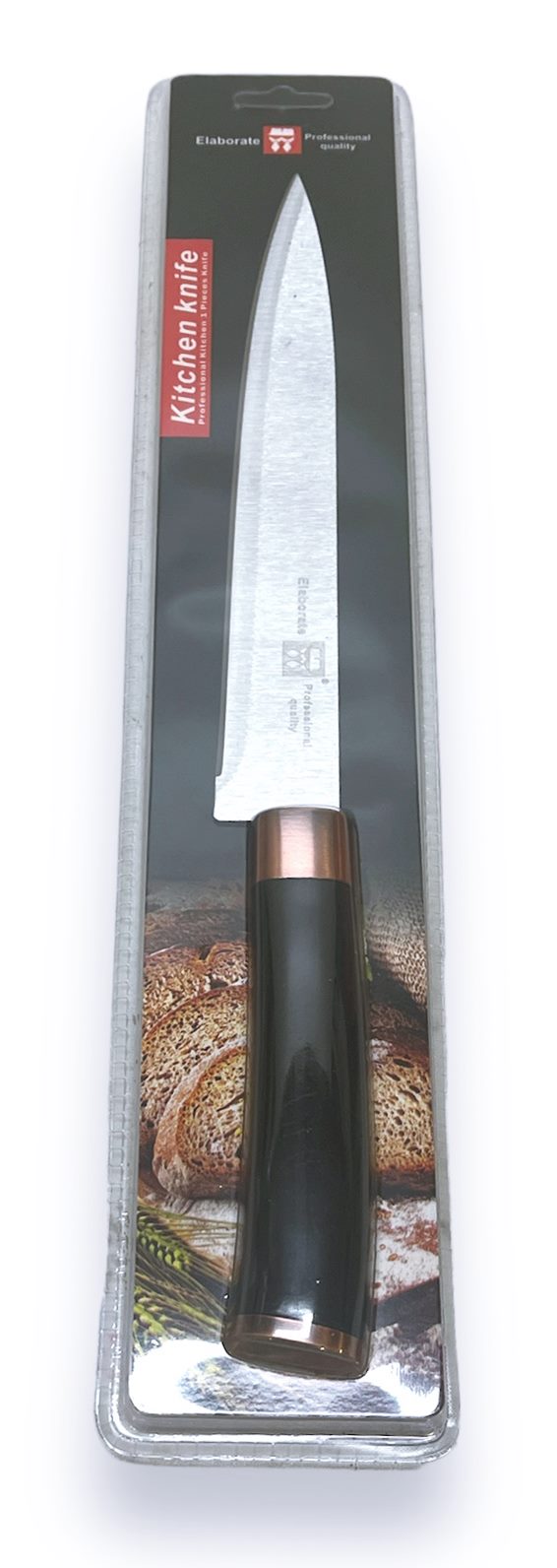 Нож Gentleman Knife черна дръжка с розово злато 20см №