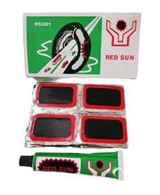 Комплект за лепене на гуми RED SUN 24 бр. лепенки + лепило в кутия №RS2402/10 кутии в стек/