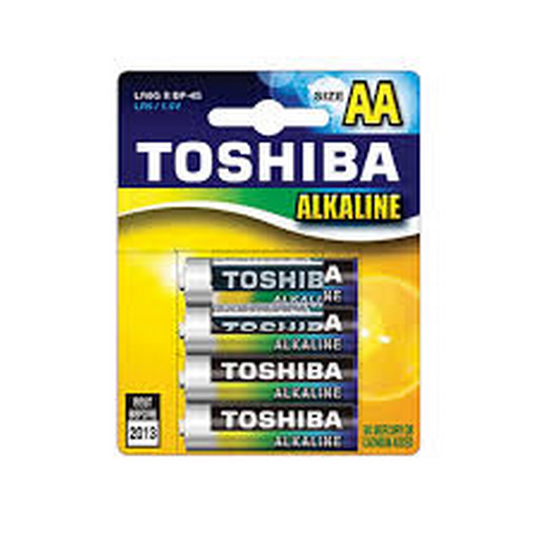 Батерия алкална TOSHIBA LR06 4 броя на блистер /48 броя в кутия/