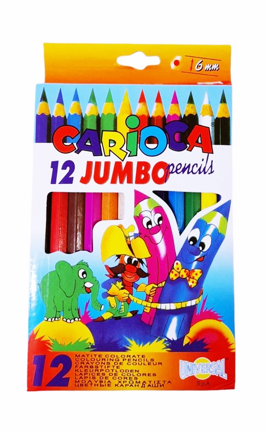 Моливи в кутия 12 цвята CARIOCA JUMBO /6 комплекта в стек/