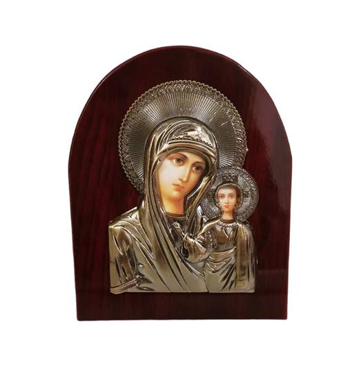 Икона на стойка Богородица с Исус Христос 18х14см