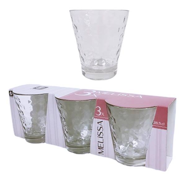 Чаша за уиски 285 ml Ф88/Н98 mm Uniglass Melissa 3 броя в опаковка №53062 /10 комплекта в кашон/