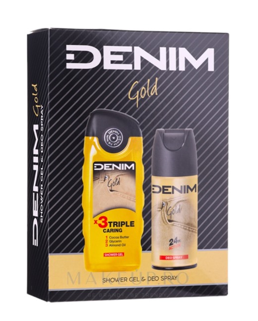 DENIM GOLD комплект дезодорант 150 мл с душ гел 250 мл в кутия