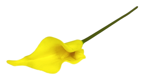 Изкуствено цвете Кала 35 см жълта /10 броя в стек/