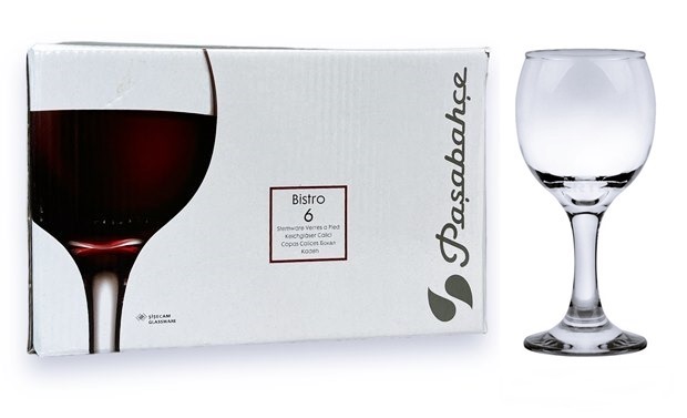Чаша за червено вино Bistro Pasabahce 6 броя в комплект №44412 /4 комплекта в кашон/