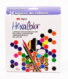Моливи в кутия 24 цвята HEXACOLOR /6 комплекта в стек/