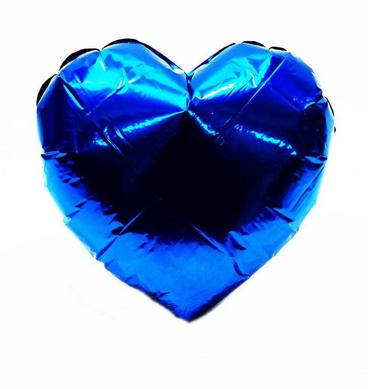 Балон цветно сърце 18" фолиран в плик