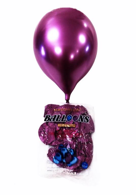 Балони 3.5 г хром металик лилави 50 бр. в плик