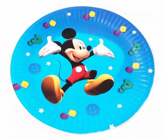 Чиния за парти 10ка кръг Mickey Mouse Ф18см Disney
