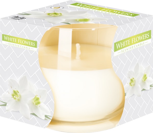 Свещ ароматизирана в чаша WHITE FLOWERS sn71-179 /6 броя в кашон/