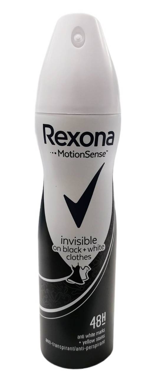 Дезодорант дамски Rexona invisible black and white 150 ml /6 броя в стек/