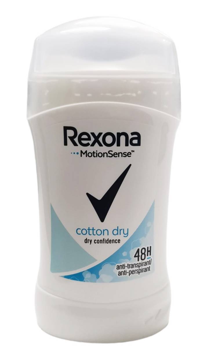 Дезодорант стик дамски Rexona cotton dry 40 ml /6 броя в стек/