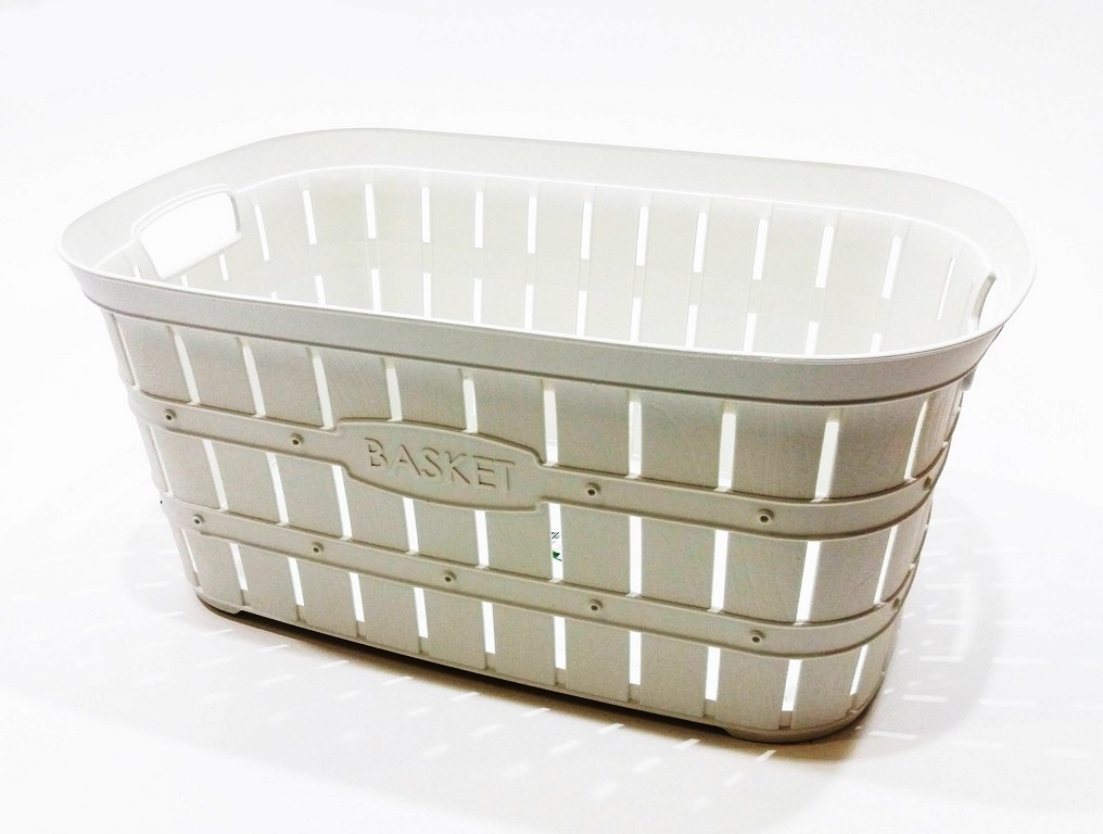Кош за пране правоъгълен 55 х 35 см Basket Violet №1040 бяло