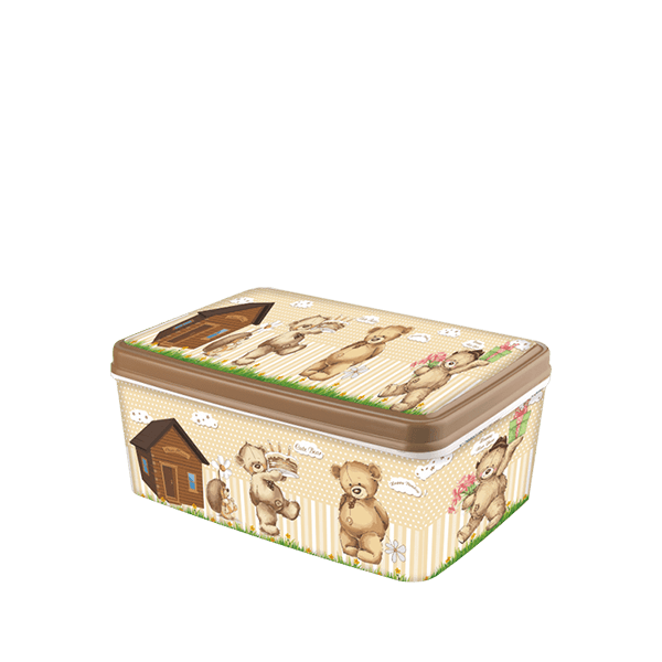 Кутия с капак пвц Elif №2 детска крем