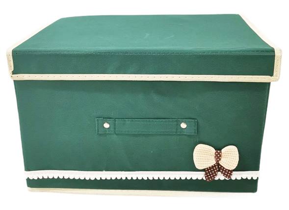 Кутия за съхранение текстилна с панделка 24 х25х36см