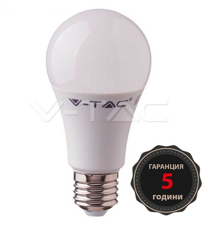 LED Крушка V-TAC SAMSUNG ЧИП A60 E27 11W 3000K код 231