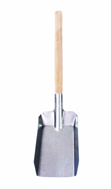 Лопатка метална с дървена дръжка усилена тясна