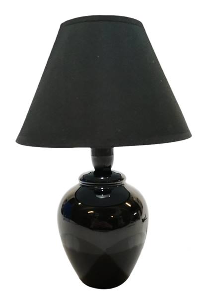 Нощна лампа 25см черна