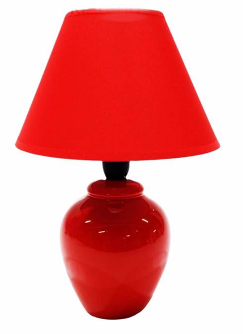 Нощна лампа 25см червена
