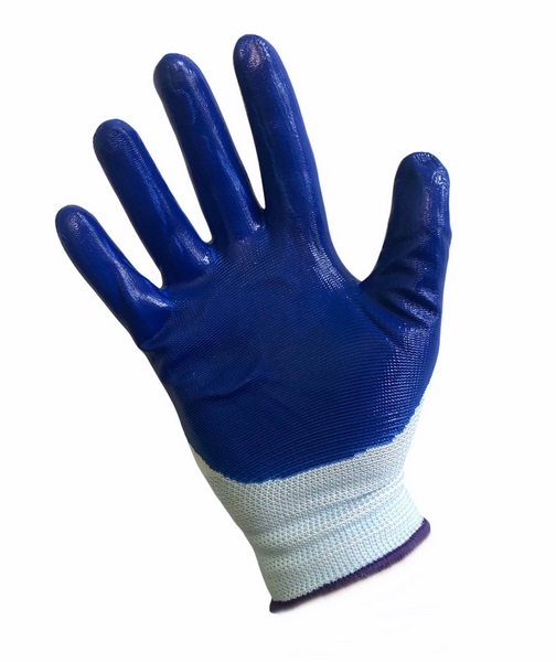 Работни ръкавици синьо и бяло /12 чифта в стек/