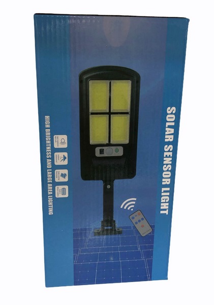 Фенер соларен улична лампа със сензор за движение и светлина с 6 диода и дистанционно управление