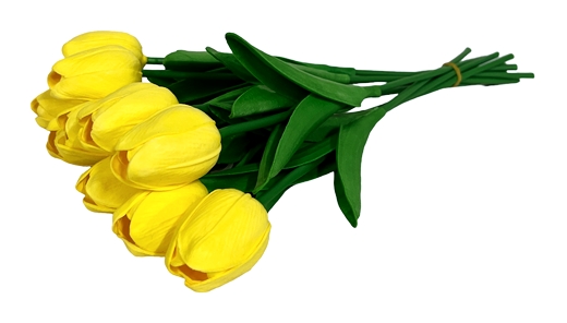 Изкуствено цвете Лале жълто 32 см /10 броя в стек/