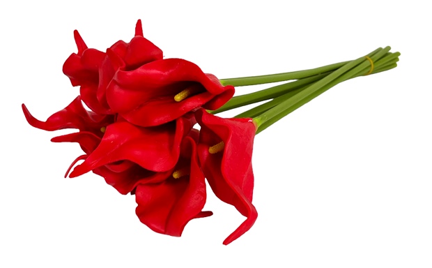 Изкуствено цвете Кала 35 см червено /10 броя в стек/