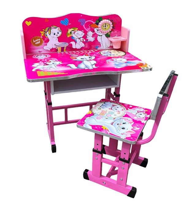 Комплект маса със стол с ограничител детски за момиче