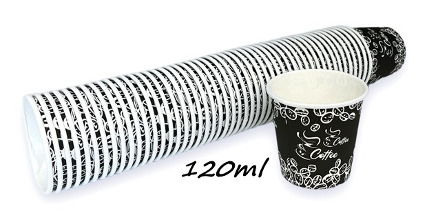 Чаша картонена COFFEE 4 OZ/120ml 50 броя в стек /40 стека в кашон/