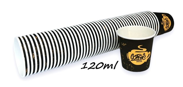 Чаша картонена COFFEE 4 OZ/120ml 50 броя в стек /40 стека в кашон/