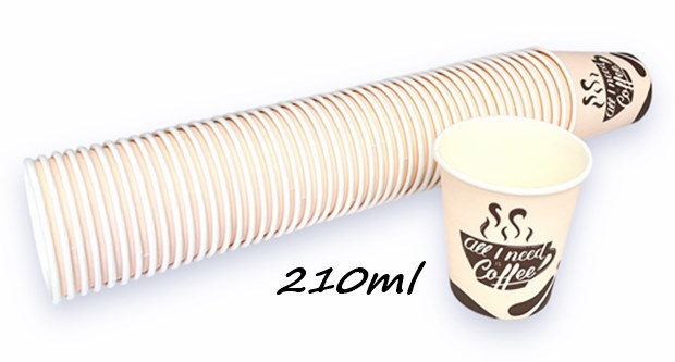 Чаша картонена COFFEE 7 OZ/210ml 50 броя в стек /20 стека в кашон/