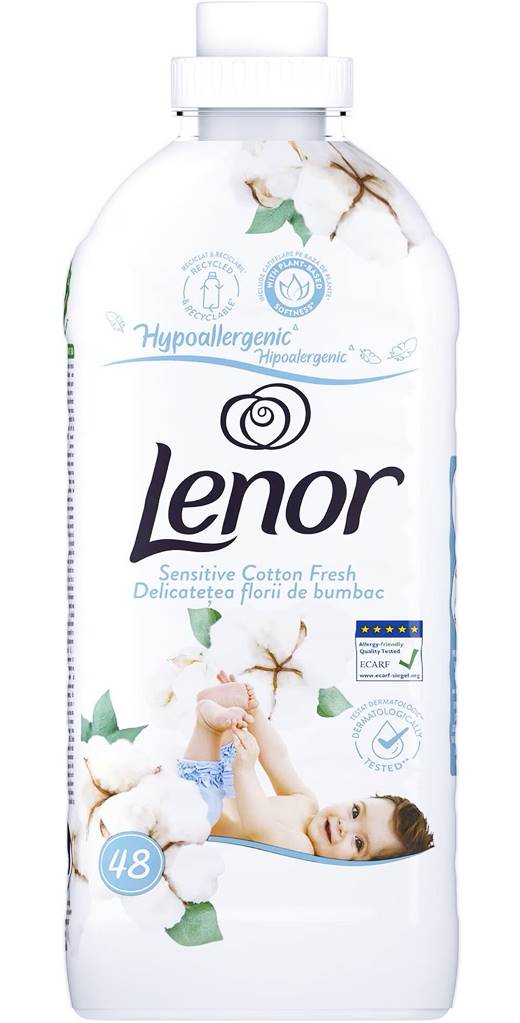 Омекотител LENOR 810ml 32 пранета Sensitive Cotton Fresh S /12 броя в кашон/