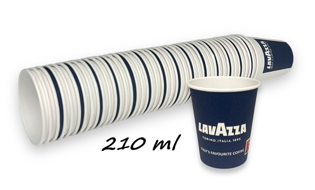 Чаша картонена LAVAZZA 7 OZ/210ml 100 броя в стек /30 стека в кашон/