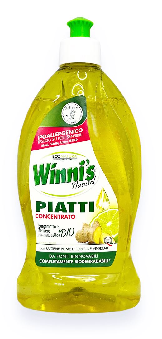 Препарат за съдове Winnis ECO 500мл гел Lime/Ginger and Aloe Vera /12 броя в кашон/