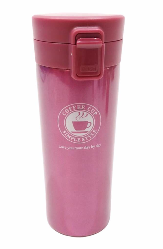 Термос-чаша за кафе цветен инокс 500мл №1702